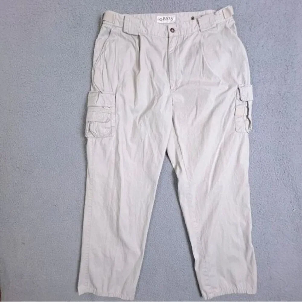 ORVIS MENS CARGO PANTS TAN SIZE 36